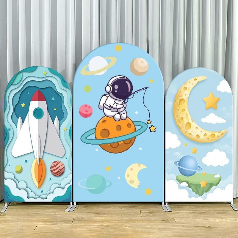 Event Launch Party - Elastic Double-layer Arch Backdrop Cover Space
