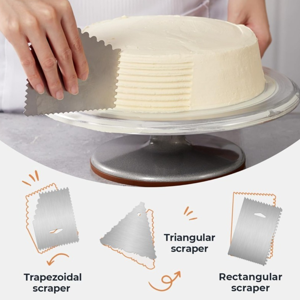 Aluminium Cake Turntable Set w - Cupcake Stand Tier review and price