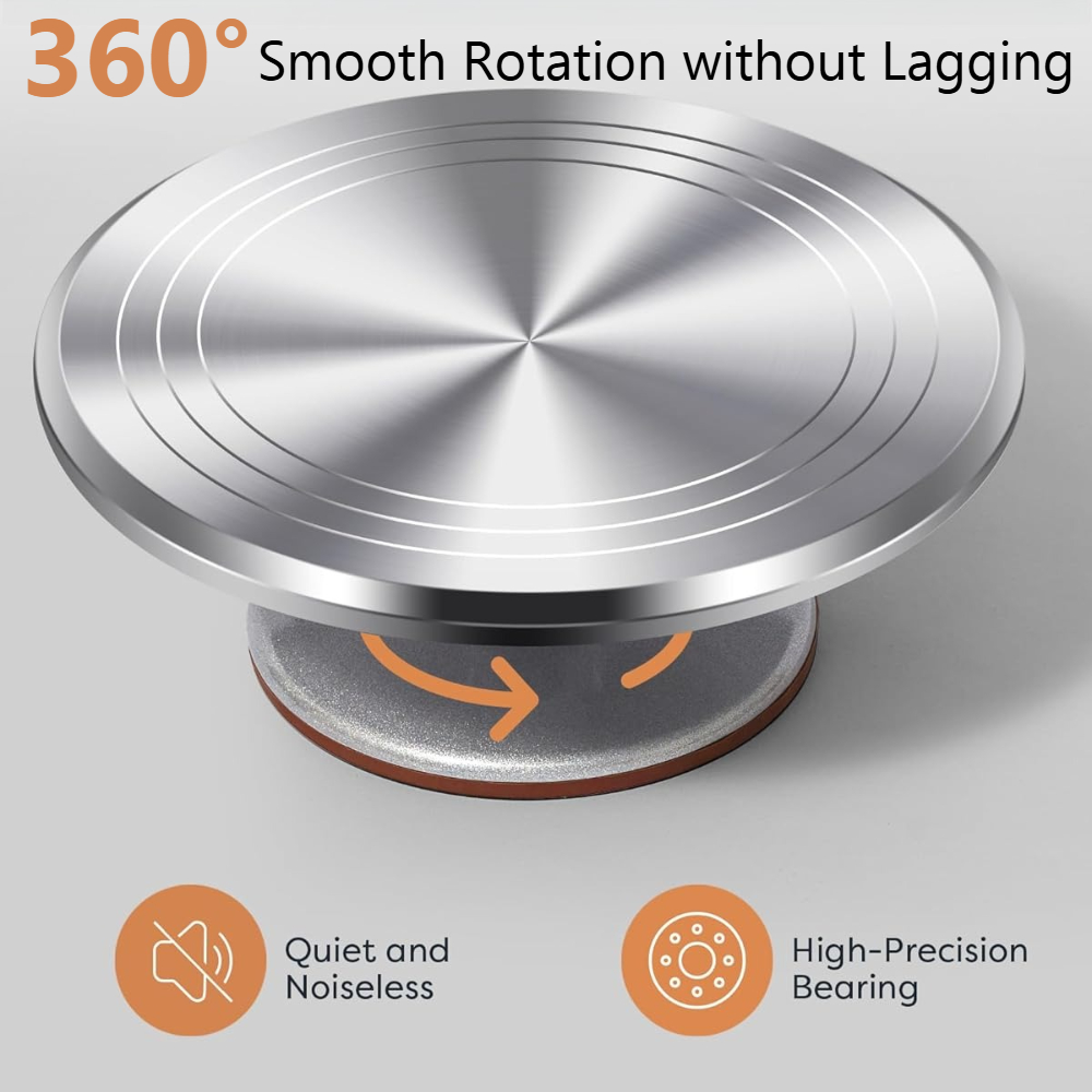 Aluminium Cake Turntable Set w - Cupcake Stand Tier review and price