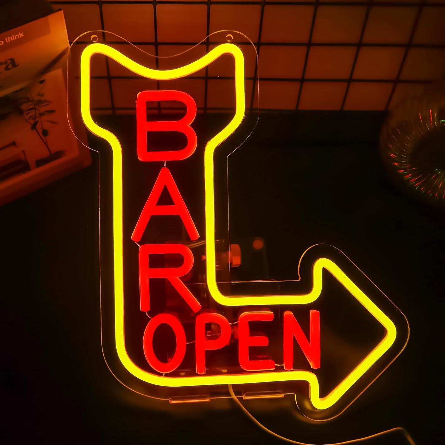 Bar Open Neon Sign Open USB Di - Neon Sign Party review and price