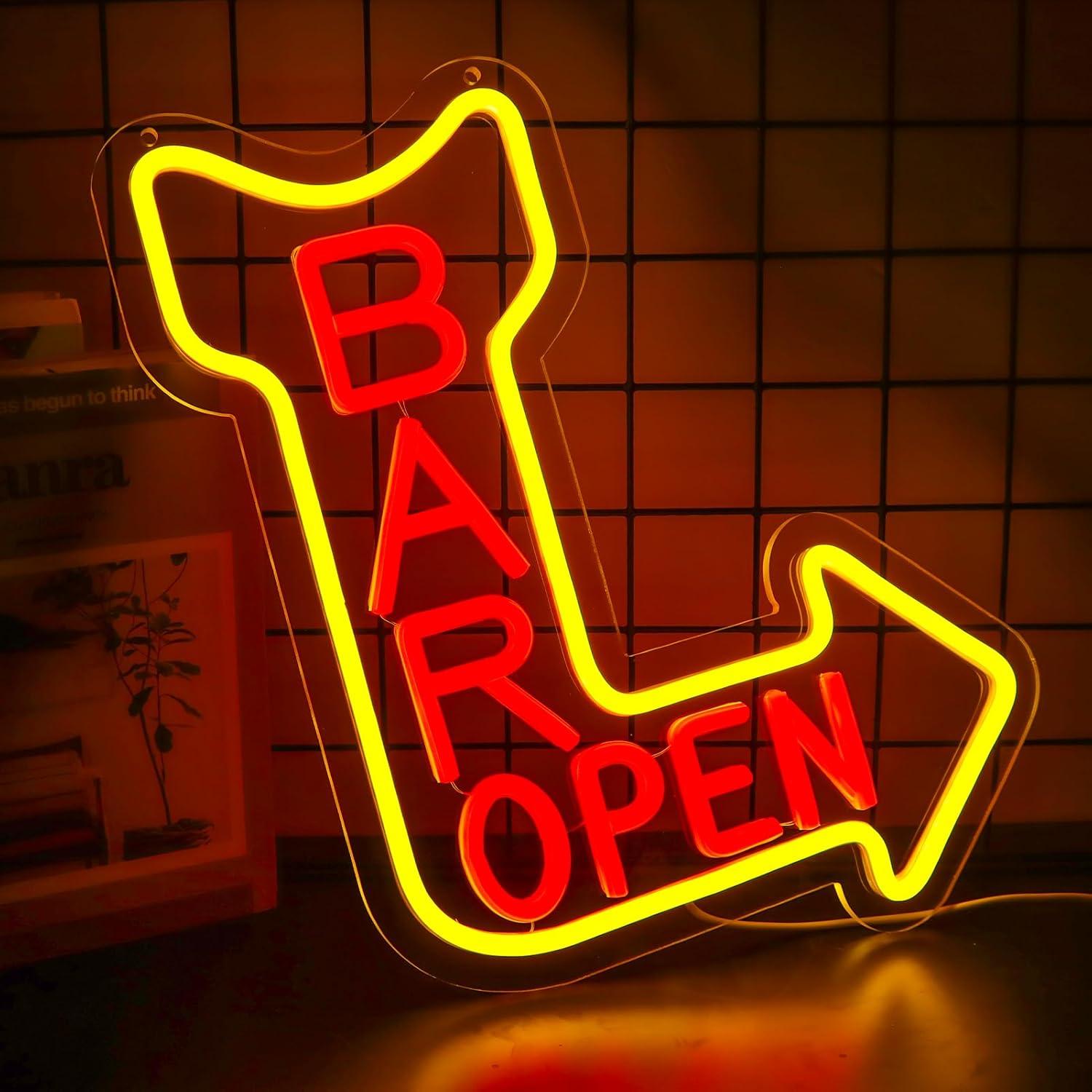 Bar Open Neon Sign Open USB Di - Neon Sign Party review and price