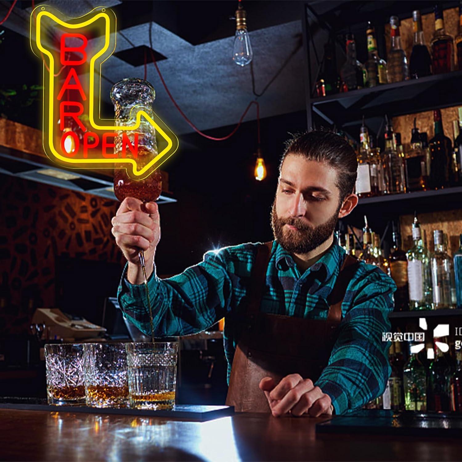 Bar Open Neon Sign Open USB Di - Neon Sign Party review and price