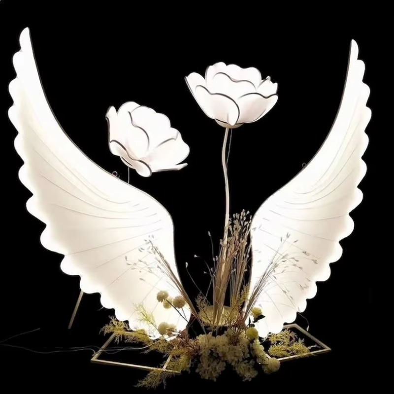 Glowing Angel Wings Light Prop - Neon Sign Party review and price