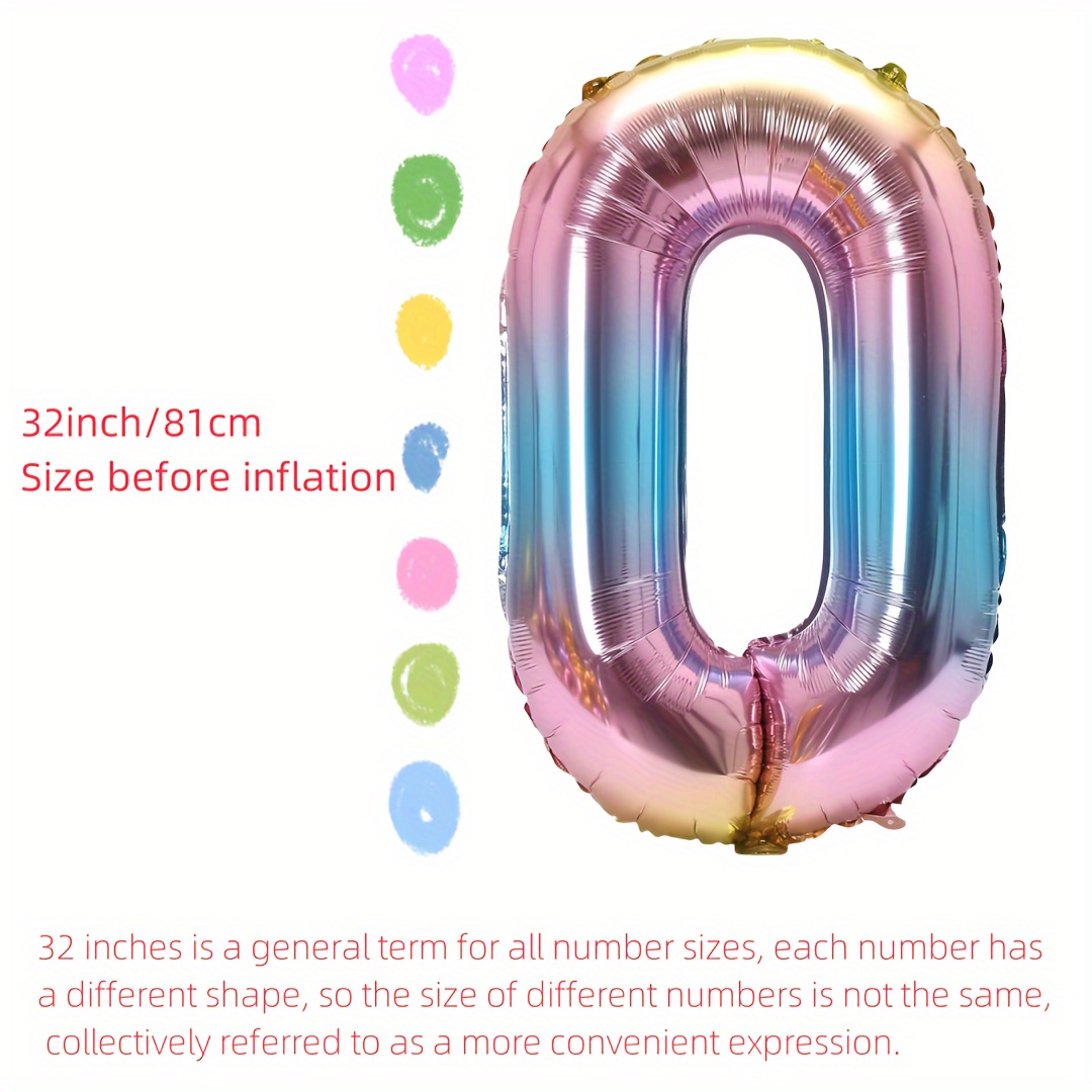 32inch Rainbow Gradient Number - Balloon Pump Hand review and price