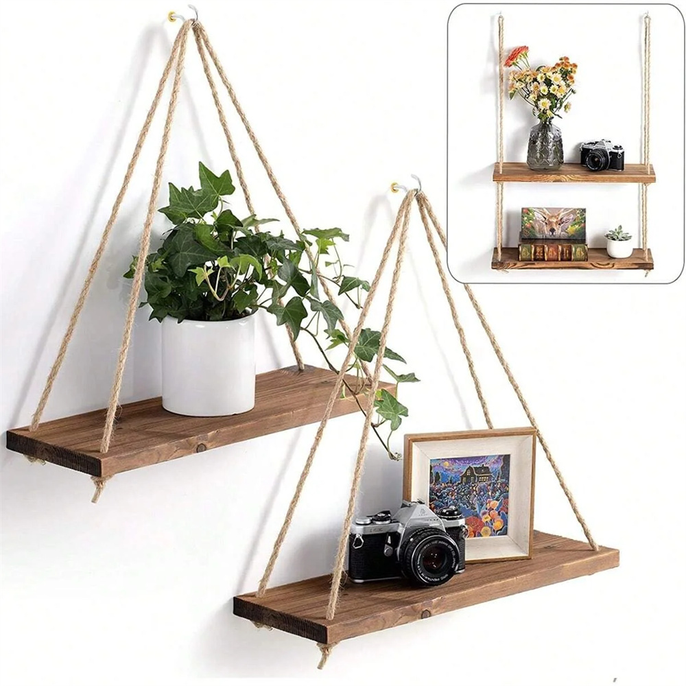1Set Wood Hanging Shelves Swin - Flower Wall Panel review and price