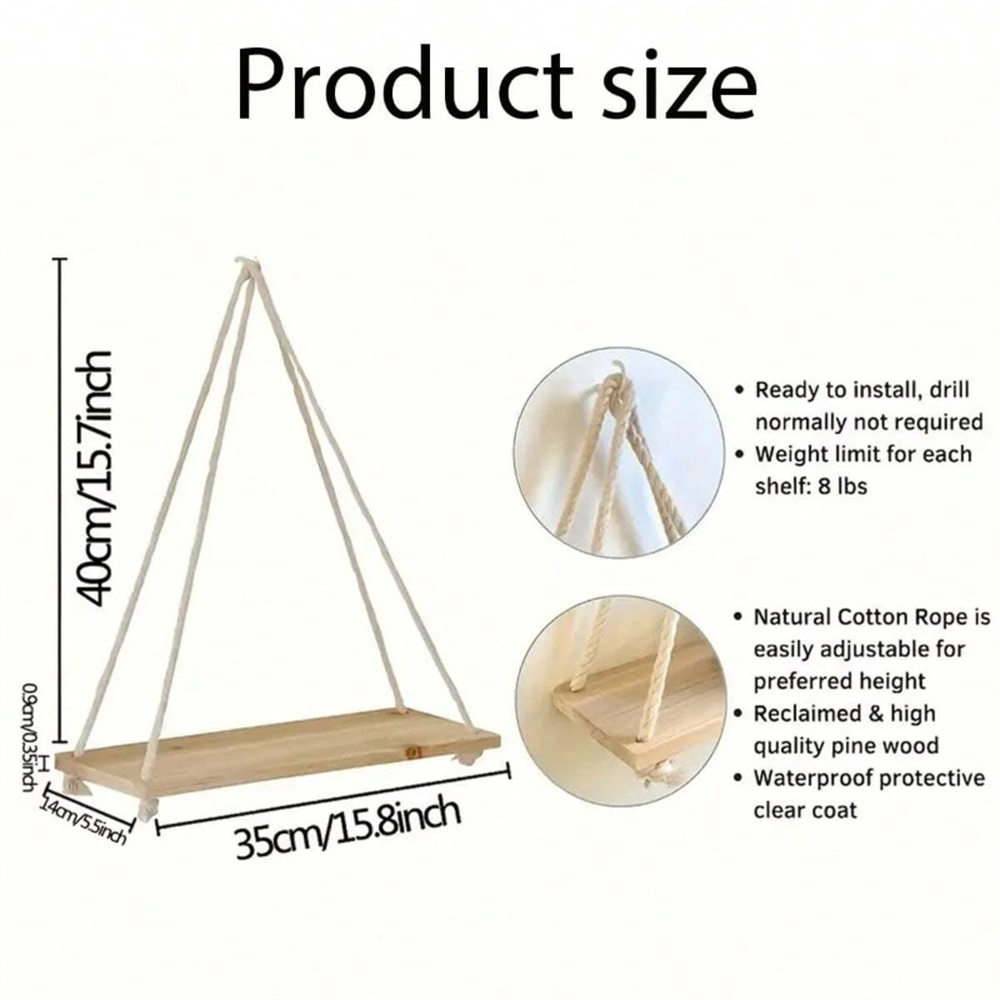 1Set Wood Hanging Shelves Swin - Flower Wall Panel review and price