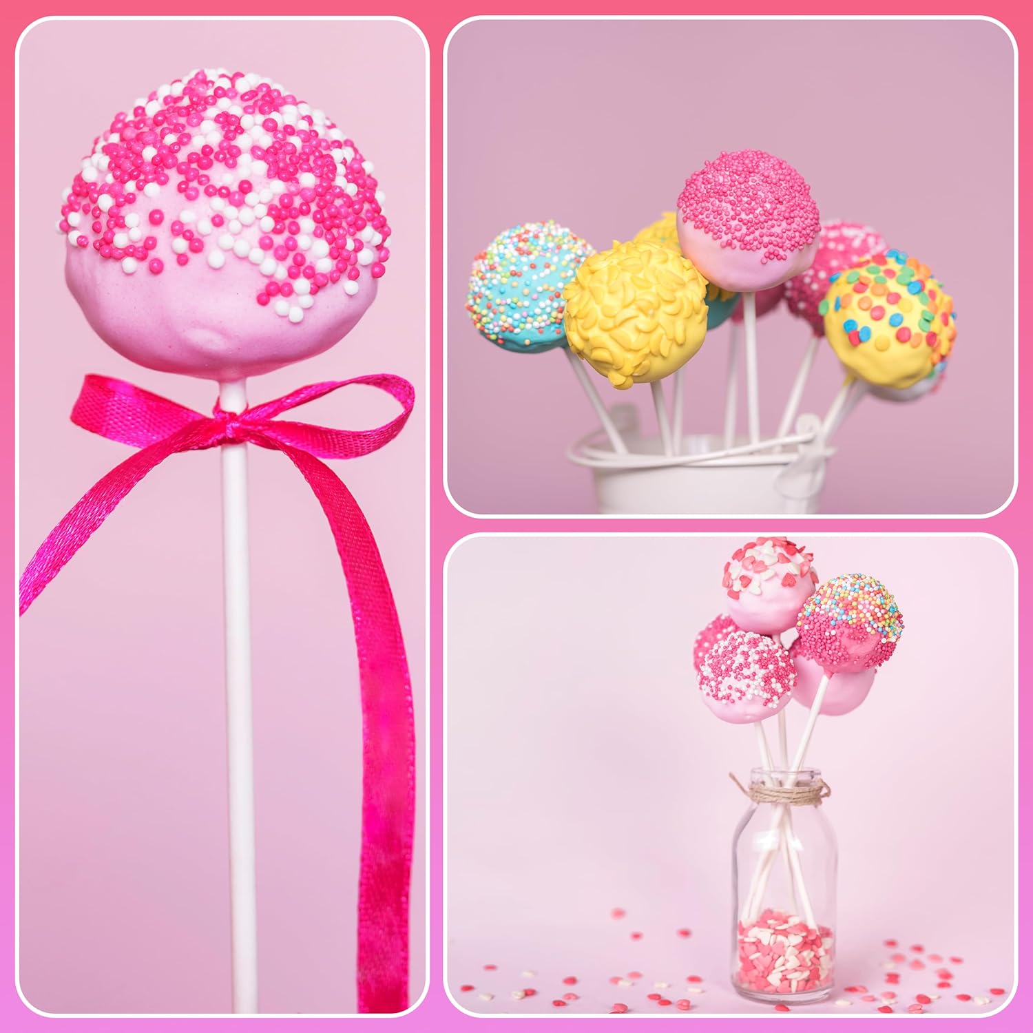 100Pcs DIY Candy Sticks Lollip - Cotton Candy Cone review and price