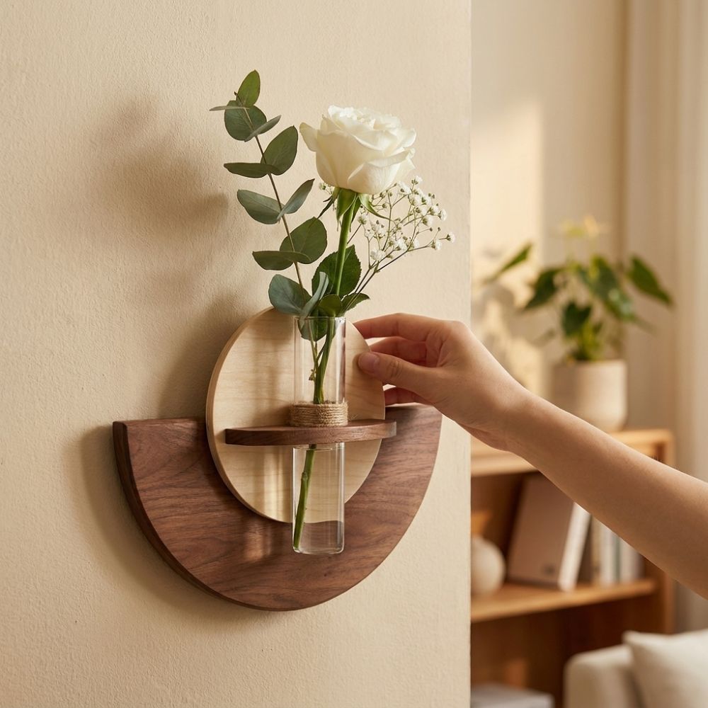 Oval Wood Wall Mount Flower Sh - Flower Wall Panel review and price