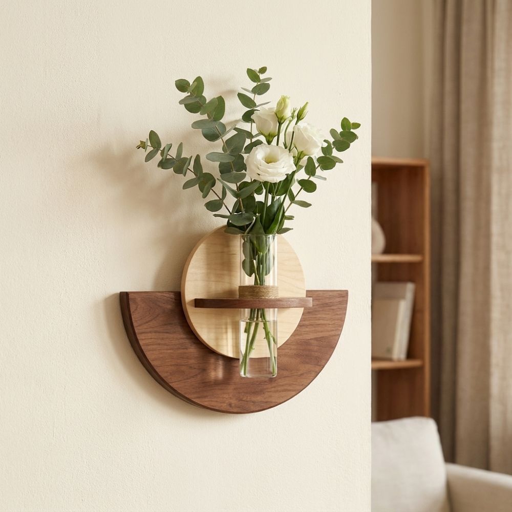 Oval Wood Wall Mount Flower Sh - Flower Wall Panel review and price